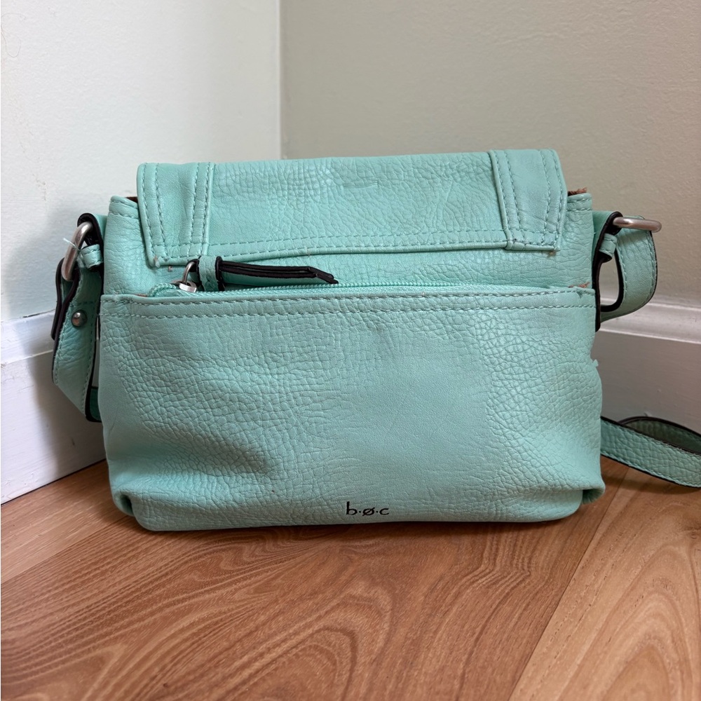 BOC Teal Leather Shoulder Bag - Picture 3 of 11